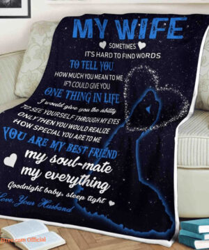 family blanket my wife how much you mean to me you my best friend my soul mate - Super King - Ettee