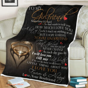family blanket to my girlfriend how much i love you - Super King - Ettee