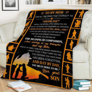 family fireman blanket to my mom thank you for all the special little things - Super King - Ettee