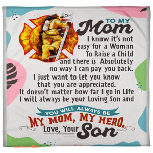firefighters mom black friday sale fleece blanket gift for mom - Super King - Ettee