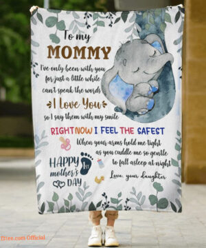 first mother day elephant right now i feel the safest fleece blanket - Super King - Ettee