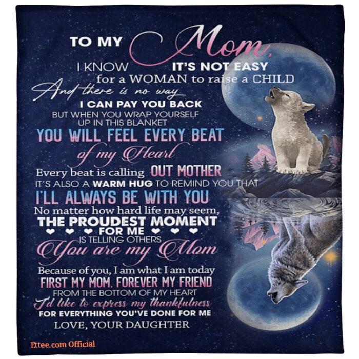 first my mom forever my friend quilt blanket meaningful mothers day - Super King - Ettee