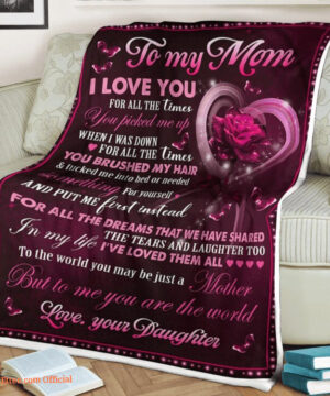 flower butterfly blanket to my mom i love you for all the times you - Super King - Ettee