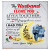 gift for husband blanket to my husband i love you to the moon and back - Super King - Ettee