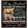 gift for husband blanket to my husband once upon a time god blessed - Super King - Ettee