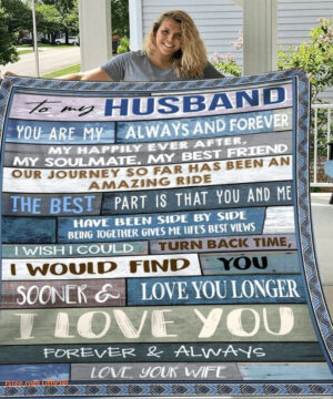 gift for husband blanket to my husband you are my always and forever - Super King - Ettee