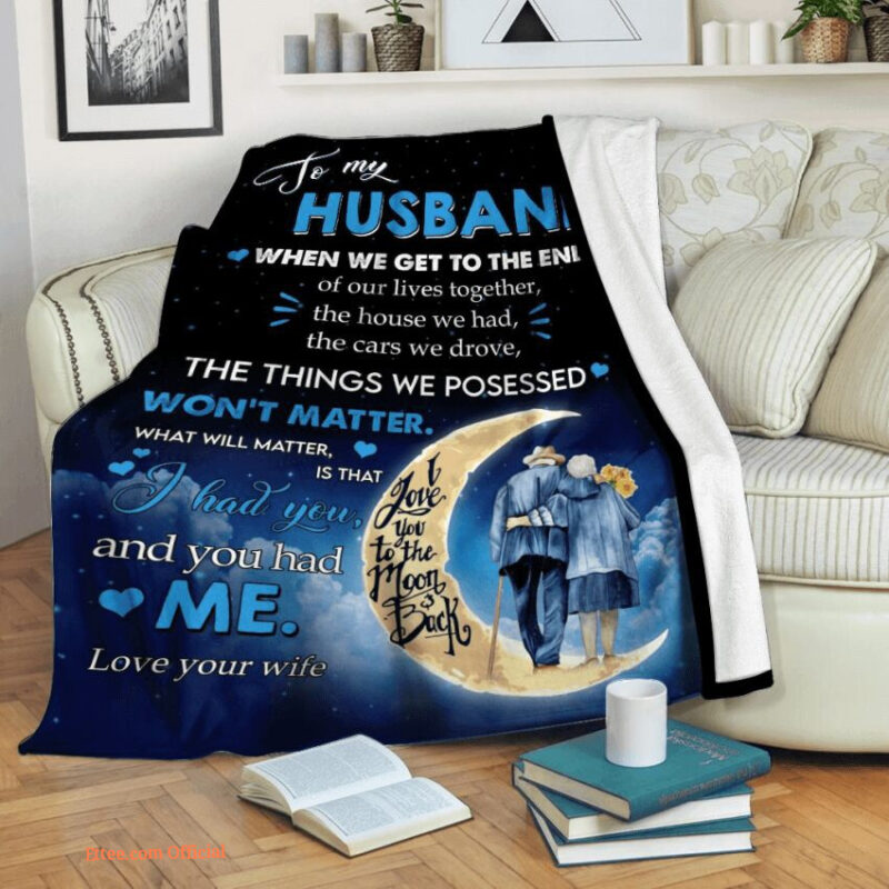 gift for husband i love you to the moon and back - Super King - Ettee