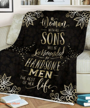 gift for mother blanket a woman with all sons blanket - Super King - Ettee