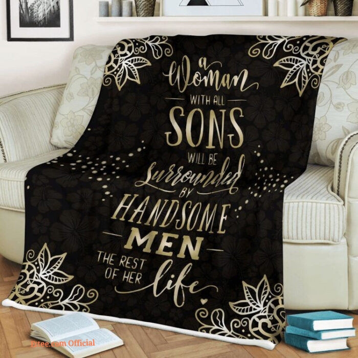 gift for mother blanket a woman with all sons blanket - Super King - Ettee