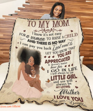 gift for mother blanket black girl to my mom - Super King - Ettee