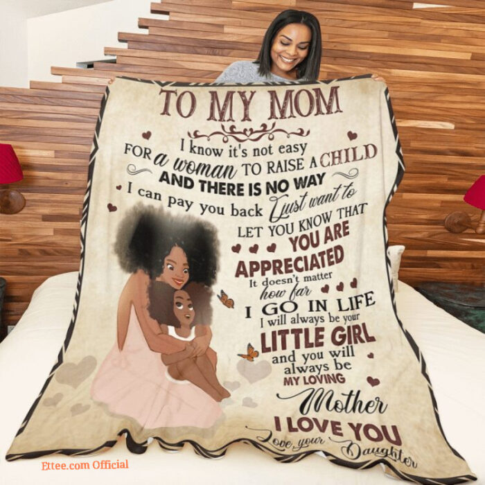 gift for mother blanket black girl to my mom - Super King - Ettee