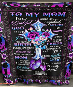 gift for mother blanket cross rose and butterfly you are my confidant - Super King - Ettee