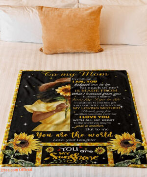 Dear Mom, You Mean the World to Me Blanket - Perfect Mother's Day Gift - Super King - Ettee