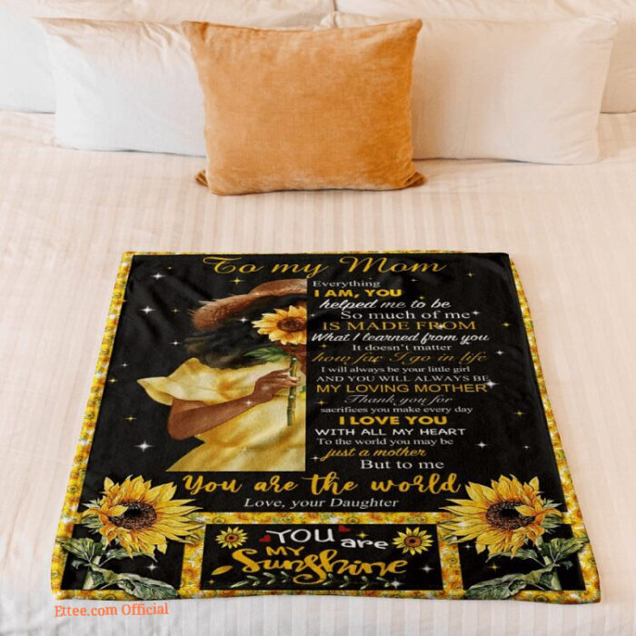 Dear Mom, You Mean the World to Me Blanket - Perfect Mother's Day Gift - Super King - Ettee