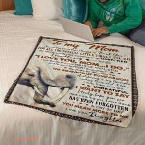 gift for mother blanket for all the time forgot to thanks daughter to mom - Super King - Ettee