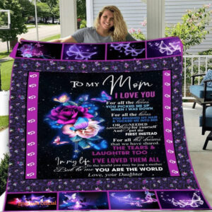 gift for mother blanket galaxy roses butterfly foldable and compact - Super King - Ettee