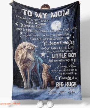 gift for mother blanket how far i go in life wolf fleece blanket - Super King - Ettee