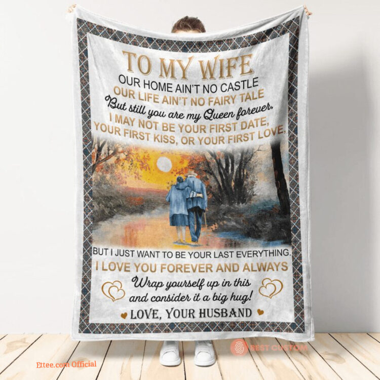 gift for wife blanket husband to wife you are my queen - Super King - Ettee