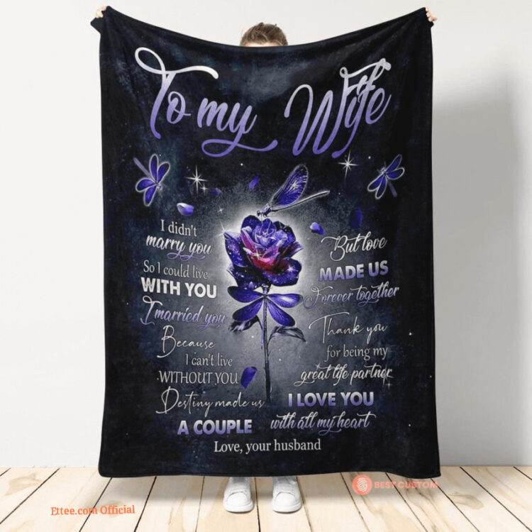 gift for wife blanket to my wife love made us forever together - Super King - Ettee