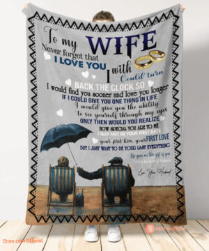 gift for wife blanket to my wife never forget that i love you blanket - Super King - Ettee