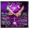 gift for wife blanket to my wife the day i met you purple - Super King - Ettee