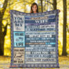 gift for wife blanket to my wife you are my life blanket - Super King - Ettee