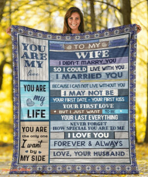 gift for wife blanket to my wife you are my life blanket - Super King - Ettee