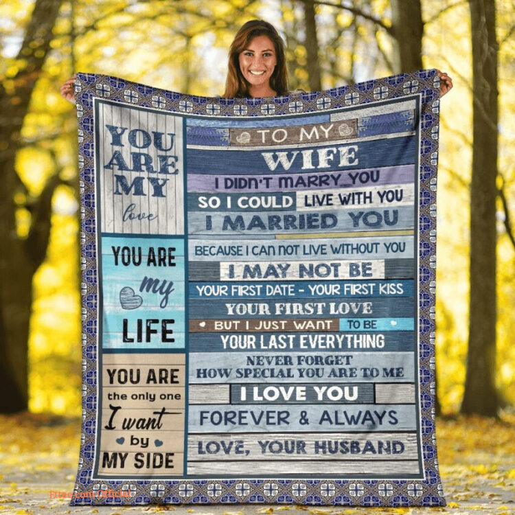 gift for wife blanket to my wife you are my life blanket - Super King - Ettee