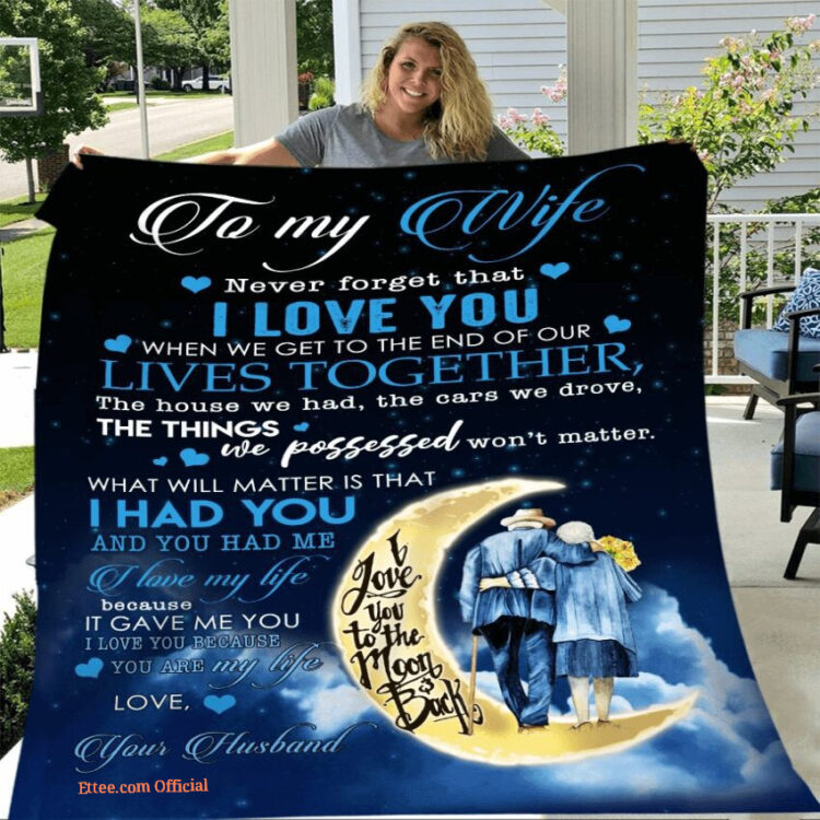 gift for wife blanket to my wife you are my life - Super King - Ettee