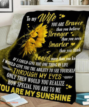 blanket to my wife you are my sunshine sunflower - Super King - Ettee