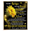 Sunflower Blanket - You Are My Sunshine Gift for Wife - Super King - Ettee