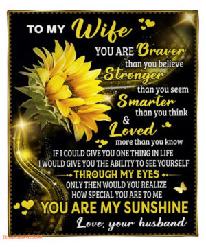 Sunflower Blanket - You Are My Sunshine Gift for Wife - Super King - Ettee