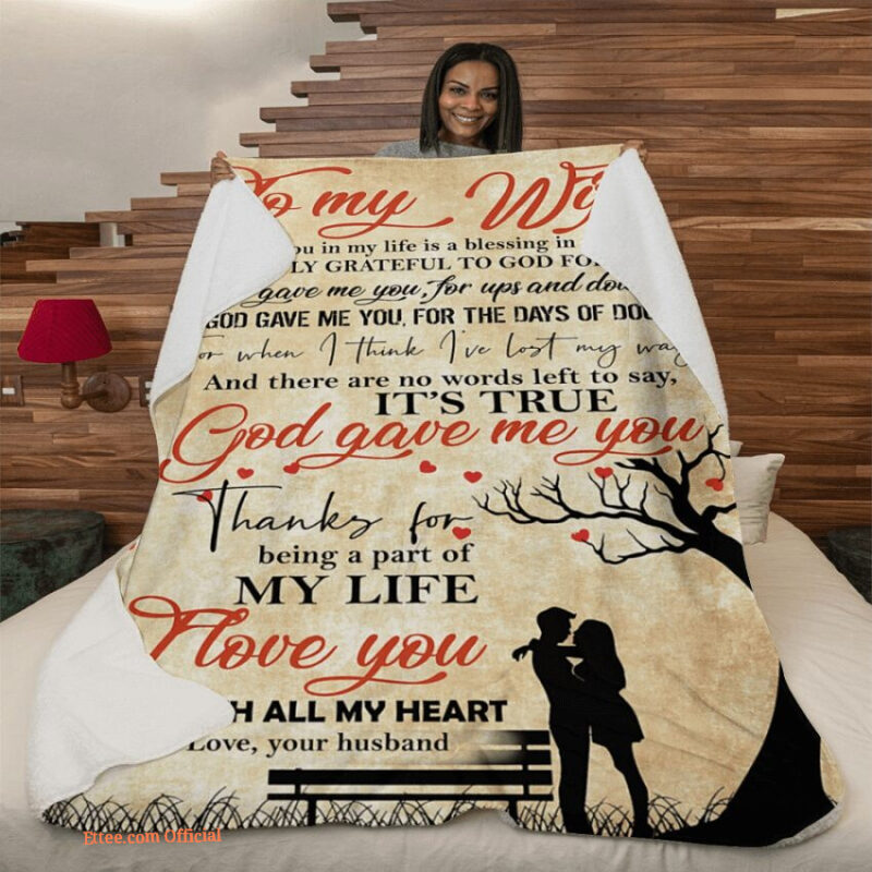 gift for wife blanket god gave me you lightweight and smooth comfort - Super King - Ettee