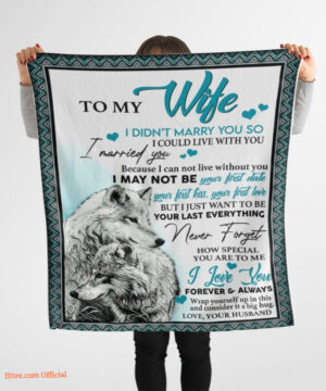 blanket wolf to my wife i didnt marry you so i could live with you - Super King - Ettee