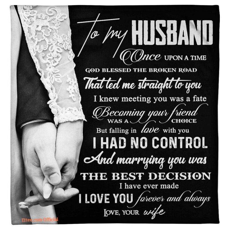 hand in hand to my husband love you alwayssoft blanket - Super King - Ettee