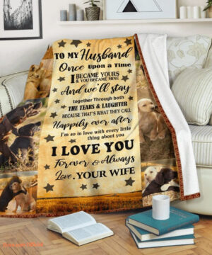 i love you husband labrador quilt blanket foldable and compact - Super King - Ettee