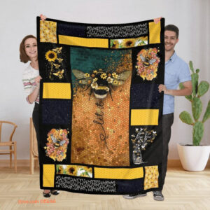 Let It Bee Fleece Quilt Blanket. Lightweight And Smooth Comfort - Super King - Ettee