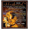 lion to my husband i want to say thank you soft blanket - Super King - Ettee