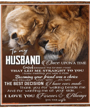 lion to my husband love you forever and always soft quilt blanket - Super King - Ettee