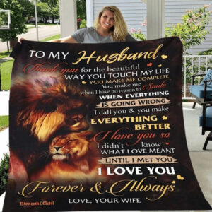 lion to my husband thank you for the beautiful way you touch my life - Super King - Ettee