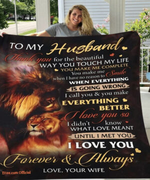 lion to my husband thank you for the beautiful way you touch my life - Super King - Ettee