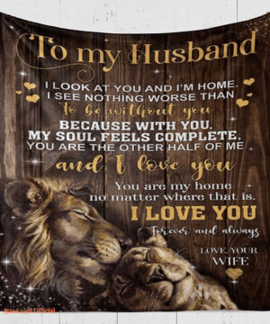 lion to my husband you are the other half of me and i love you - Super King - Ettee