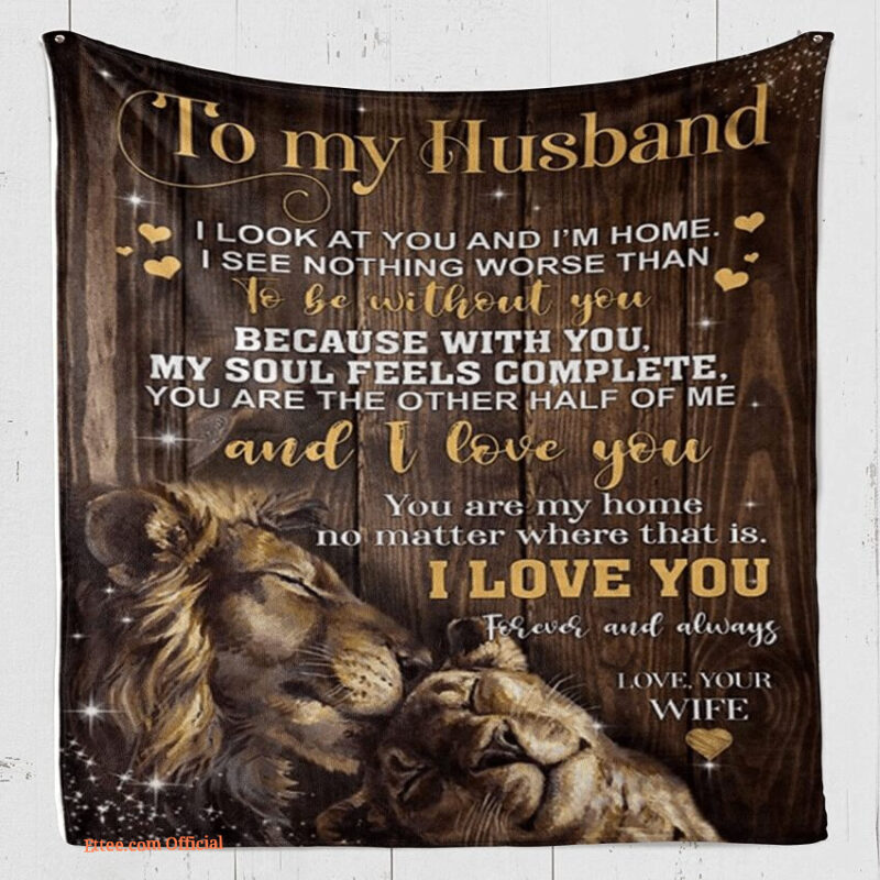 lion to my husband you are the other half of me and i love you - Super King - Ettee