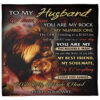 lion to my husbandi love you you are my rocksoft blanket - Super King - Ettee