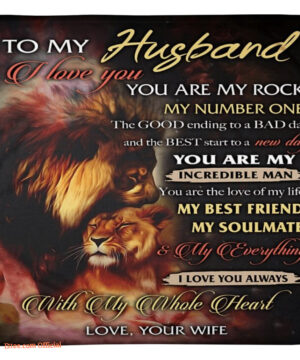 lion to my husbandi love you you are my rocksoft blanket - Super King - Ettee