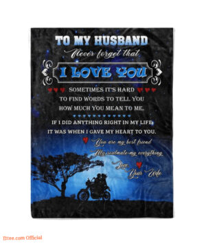 motorcycle to my husband if i did anything right in my life blanket - Super King - Ettee