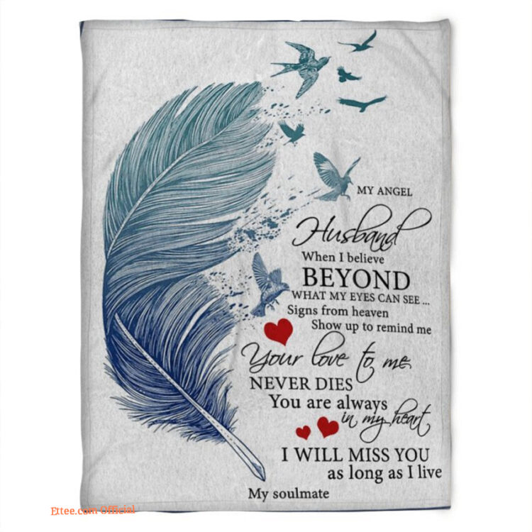 my angel husband blanket fleece blankets your love to me - Super King - Ettee