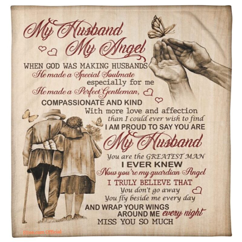 my husband fleece blanket when god was making husband - Super King - Ettee