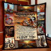 my husband is the hottest biker blanket gift for husband from wife - Super King - Ettee