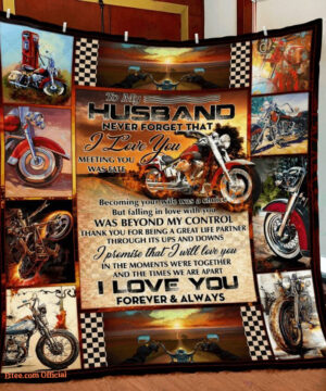 my husband is the hottest biker blanket gift for husband from wife - Super King - Ettee